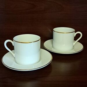 Tiffany & Co. White and Gold Coffee Cup Set